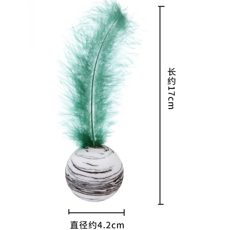 3 uds juguetes para gatos divertidos juguetes interactivos de plumas plástico Artificial colorido gato Teaser juguete suministros para mascotas accesorios para gatos juguete para gatitos - imagen 4