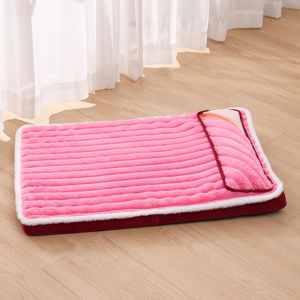 Perrera mediana lavable para gatos, cama elástica para gatos, estera para dormir para perros, sofá pequeño de invierno para gatos, cojín extraíble para cama para perros con almohada - imagen 2