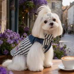 Chaleco vaquero acolchado para perros pequeños – Abrigo de invierno