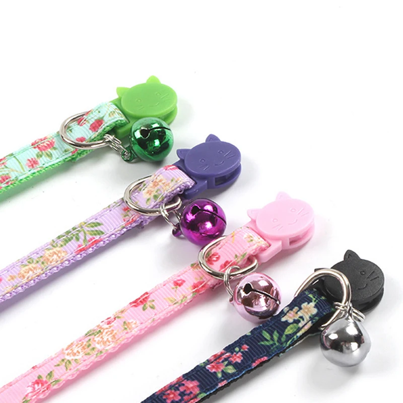 Collar para gato, etiqueta de identificación personalizada, hebilla de seguridad, grabado personalizado ajustable, Collar de nailon de acero inoxidable para cachorros y perros, Collar para gatitos - imagen 4