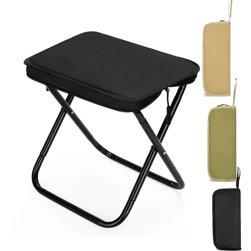 Silla plegable portátil multifuncional para picnic al aire libre, taburete de pesca ultraligero, taburete de viaje, accesorios de pesca - imagen 5