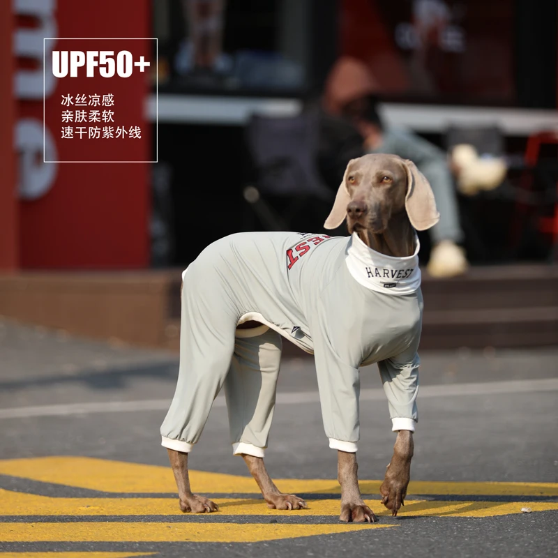 UPF50 + ropa de seda de hielo para perros grandes de verano Golden Retriever Labrador ropa de protección solar disfraz de lujo para medios perros grandes