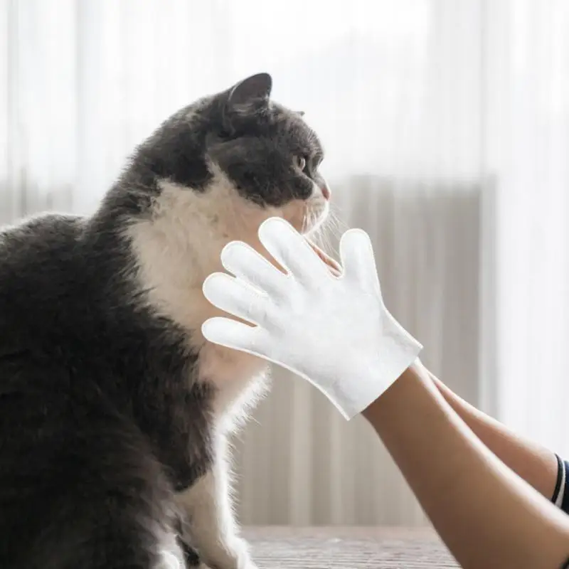 Guantes de limpieza para mascotas, guantes de baño para aseo, toallitas para gatos y perros, manoplas desodorizantes gratis, suministros para mascotas para ojos, orejas, patas - imagen 2