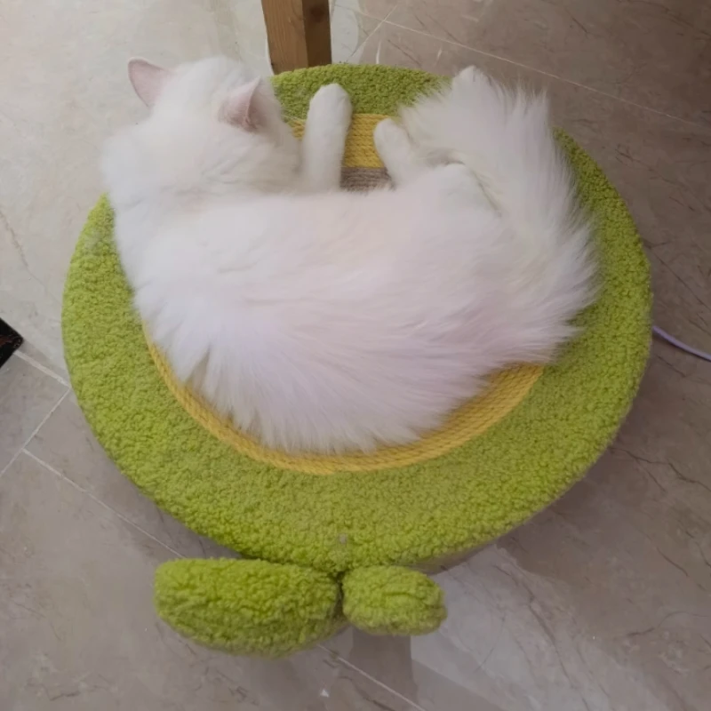 Almohadilla rascadora para gatos 2 en 1, tablero rascador redondo de tejido de Sisal para gatos de interior, juguete duradero para moler las garras, juguete de entrenamiento para mascotas