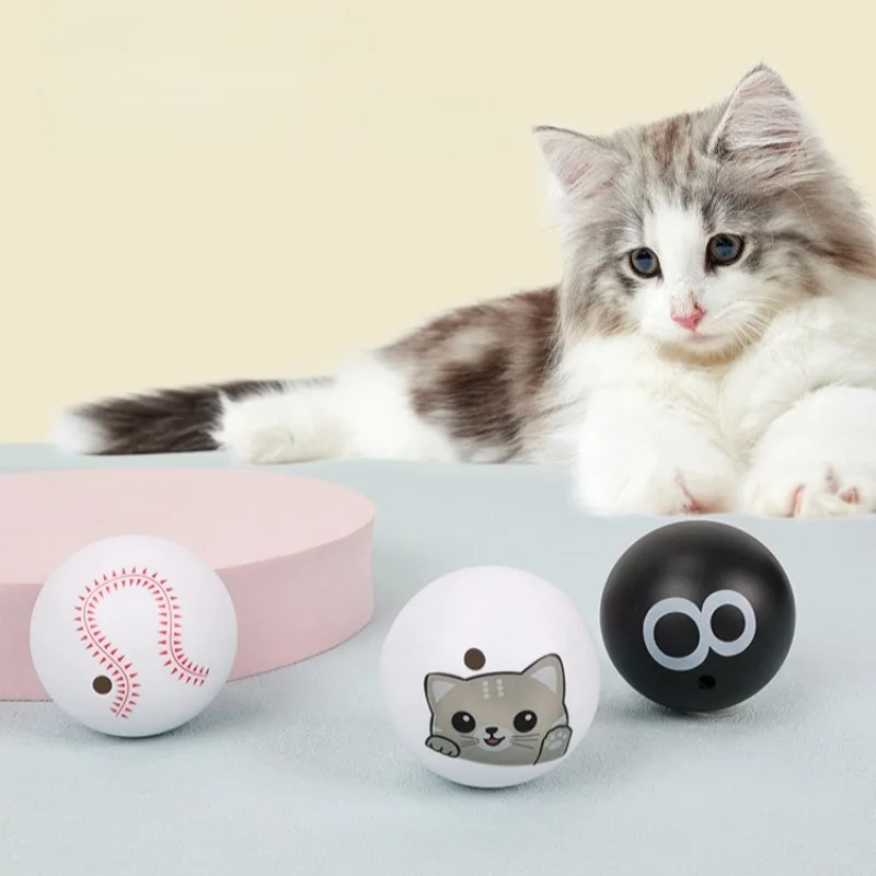 Juguetes de pelota chirriante para mascotas, suministros de juego interactivos para interiores para gatos, productos de entrenamiento para lanzar dientes resistentes al masticable para gatitos y cachorros - imagen 2