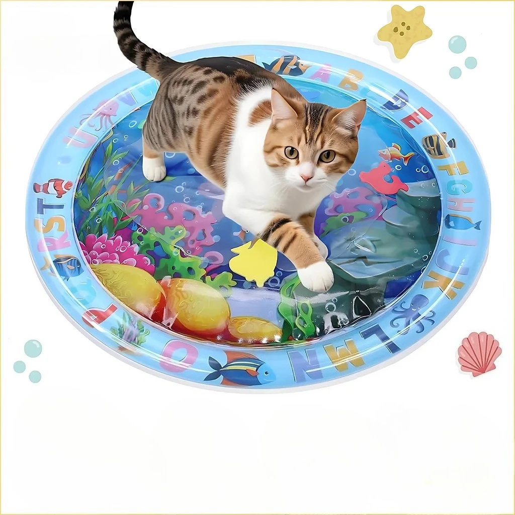 Alfombra inflable sensorial acuática para gatos y perros – Océano - imagen 3