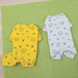 Mono otoño suave estampado oso para perros gatos Chihuahua cachorros
