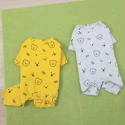 Mono otoño suave estampado oso para perros gatos Chihuahua cachorros