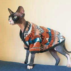 Chaqueta navideña vellón para gatos Sphynx y Devon Rex – Abrigo cálido