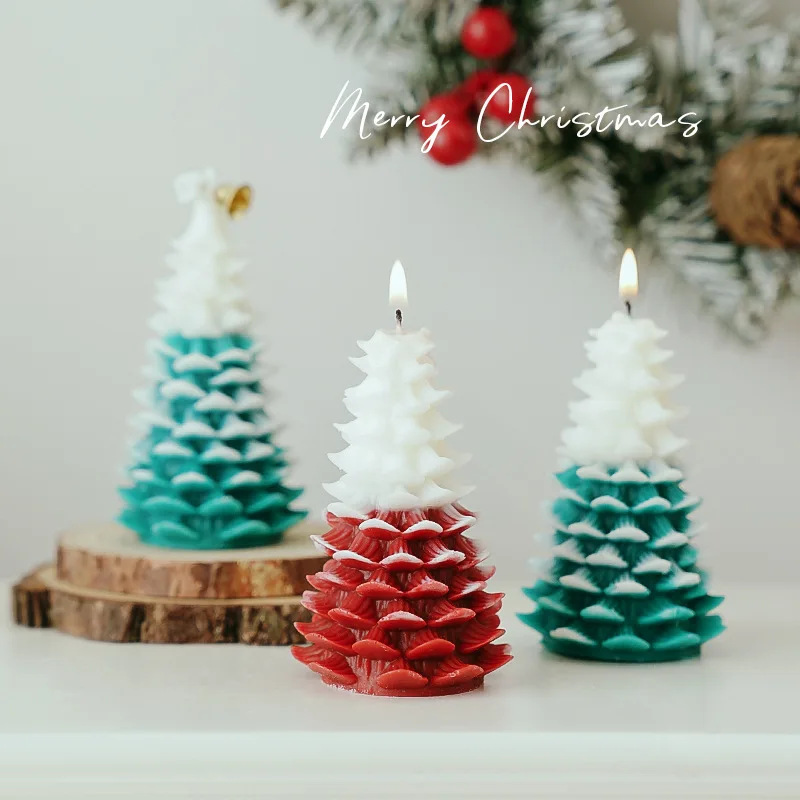 Velas perfumadas de árbol de Navidad para decoración del hogar, adornos de fragancia hechos a mano, regalo de cumpleaños y Navidad - imagen 3