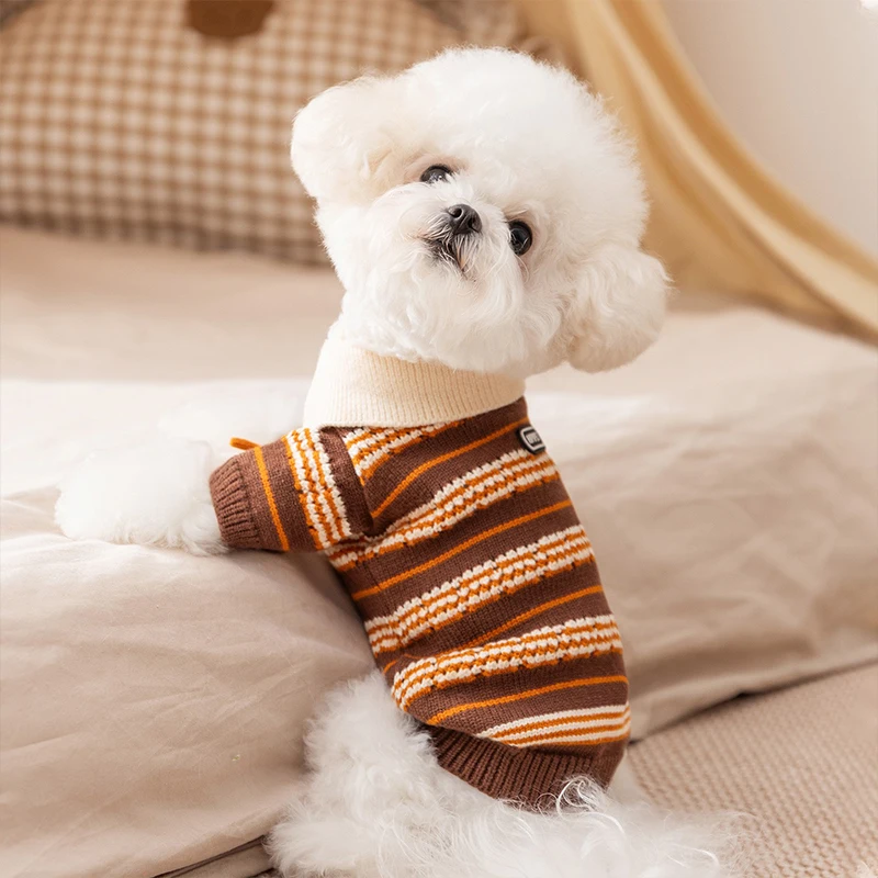 Nueva ropa para perros más vendida, accesorios para cachorros, diseño clásico, ropa de lujo para Bulldog, Chihuahua, sudadera de otoño para mascotas pequeñas - imagen 2