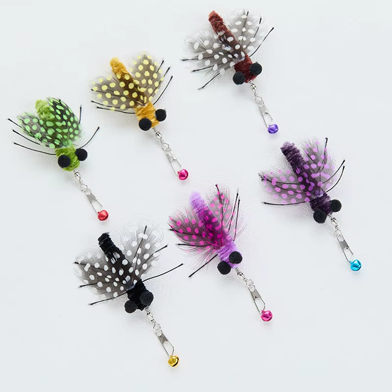 Plumas de repuesto multicolor para juguetes de gato y gatitos - imagen 3