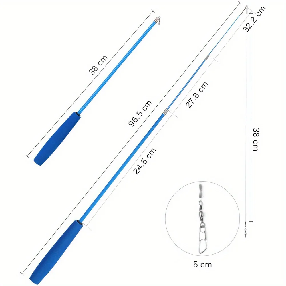 Paquete de 10 cañas de pescar retráctiles, divertido palo para gato, cabeza de repuesto de plumas de oruga, juguetes para gatos, productos interactivos para mascotas - imagen 2
