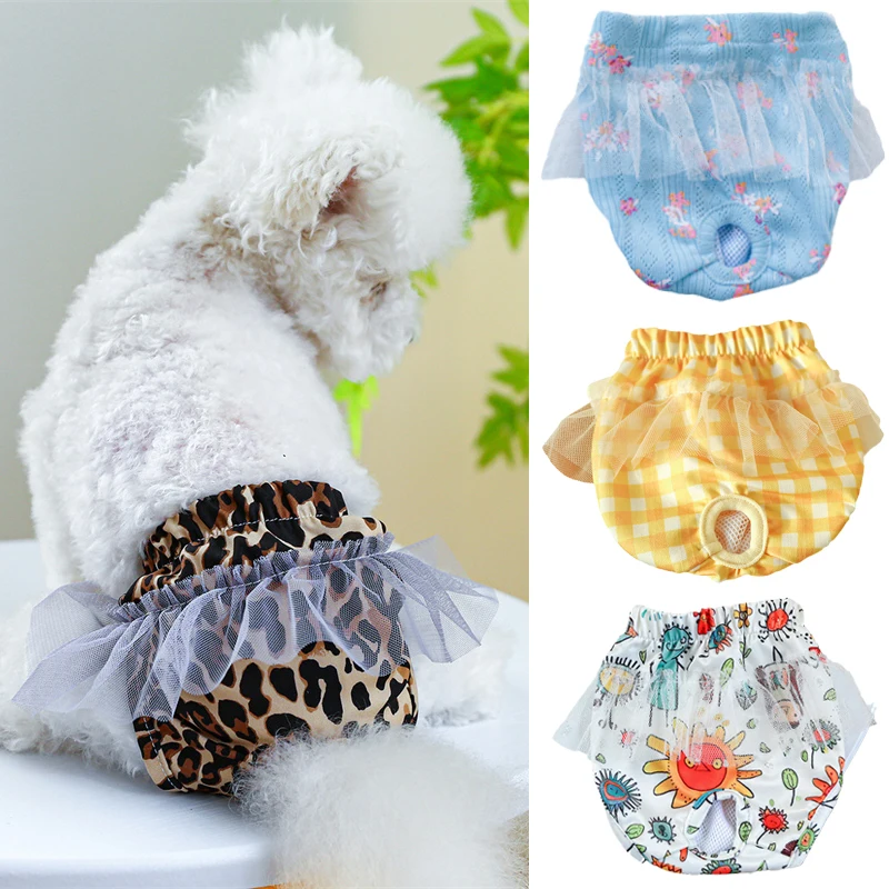 Pantalones fisiológicos para mascotas para niña, pañales, almohadillas para perros, calzoncillos para Estrus, ropa interior para perros, calzoncillos, bragas para caniche Chihuahua, pantalones cortos