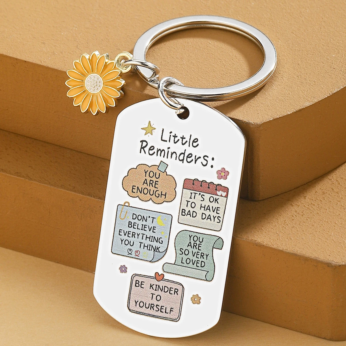 Llavero de regalo de inspiración divertida: llavero estás suficiente, llavero de recordatorio, regalos de inspiración para hombres y mujeres