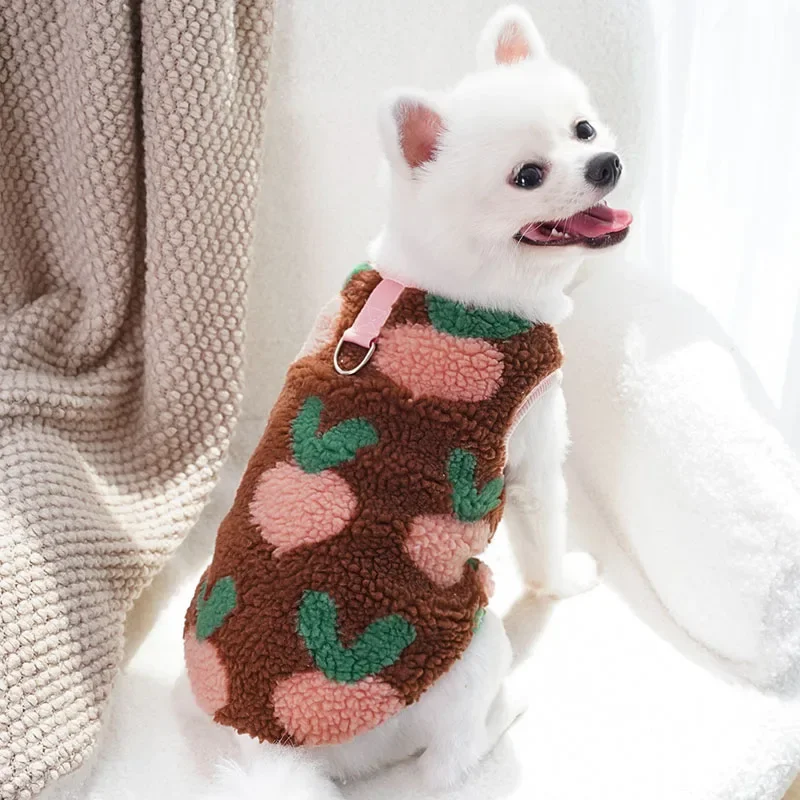 Abrigo de lana sin mangas para perros pequeños, chaqueta cálida de zanahoria, chaleco de invierno para perros, ropa para mascotas, trajes para cachorros, Bulldog - imagen 2