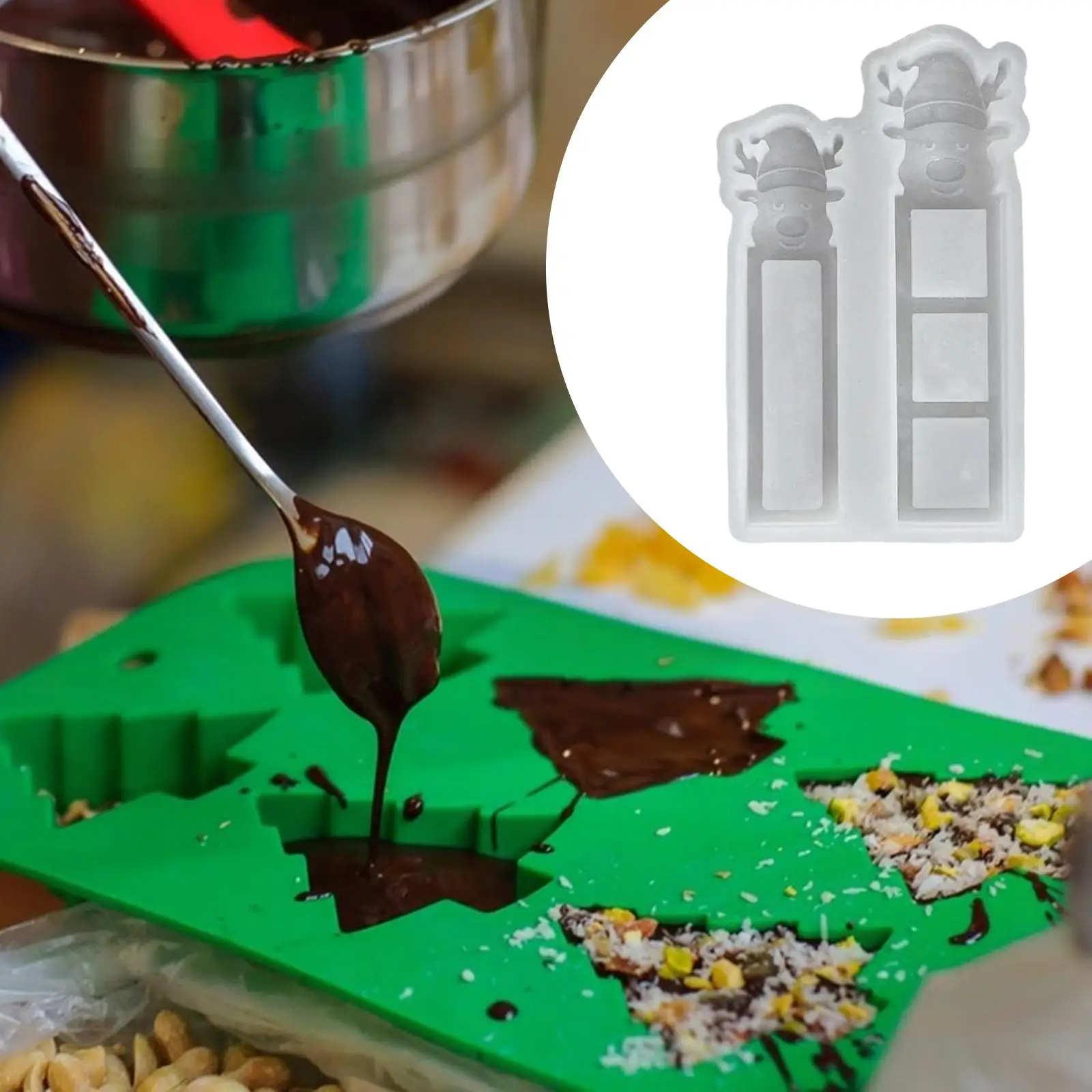 Modelo de vela navideña para hacer velas, regalo hecho a mano, decoración navideña para el hogar, adorno navideño para jabón y yeso - imagen 4