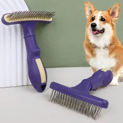 Cepillo desenredador de acero para perros y gatos – Quita pelo y nudos