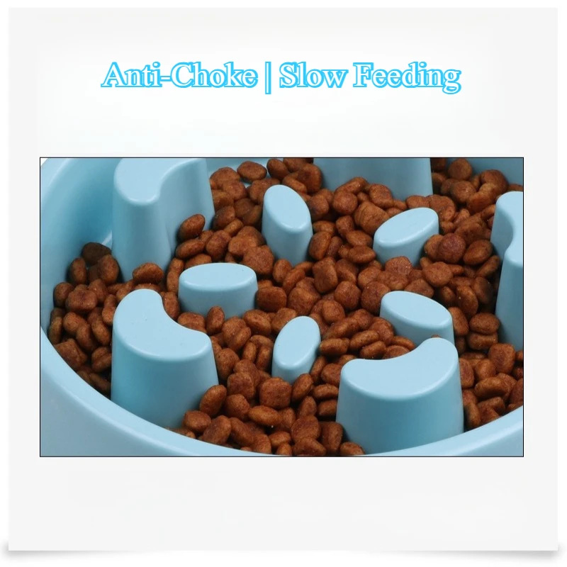 Cuenco de plástico portátil para perros y gatos, plato de comida de rompecabezas antiastres para alimentación de cachorros y gatitos, cuenco para comer lento para mascotas - imagen 4