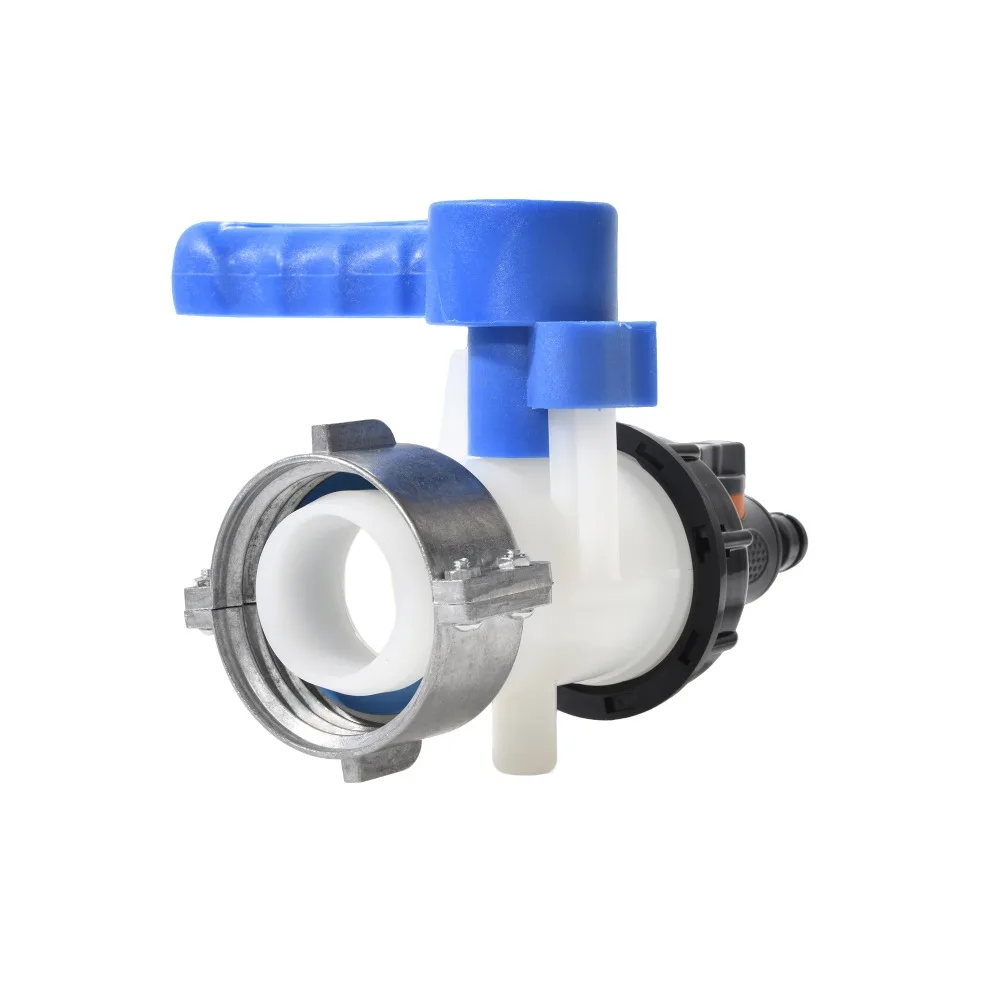1 Juego de adaptador de tanque IBC S60/75mm a 16mm interruptor de válvula de pezón conector de manguera de jardín accesorios de grifo para barril de lluvia de 264 galones - imagen 3