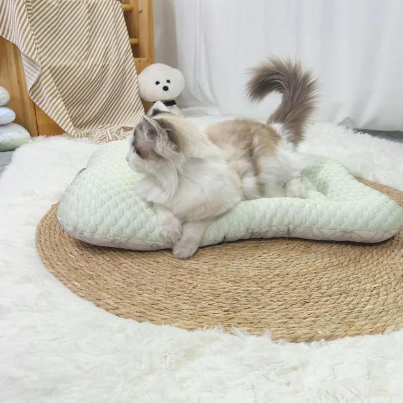 Nido de gato refrescante de verano, estera semice para las cuatro estaciones, cómodo colchón General para perros pequeños, muebles para mascotas, suministros de productos - imagen 4