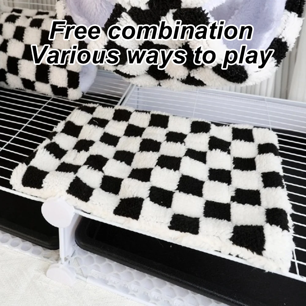 Hamaca gruesa de lana para invierno y otoño, colchoneta para dormir, hamaca para animales pequeños, planeador de miel, conejillo de indias, casa de túnel oculto, 1 ud. - imagen 5