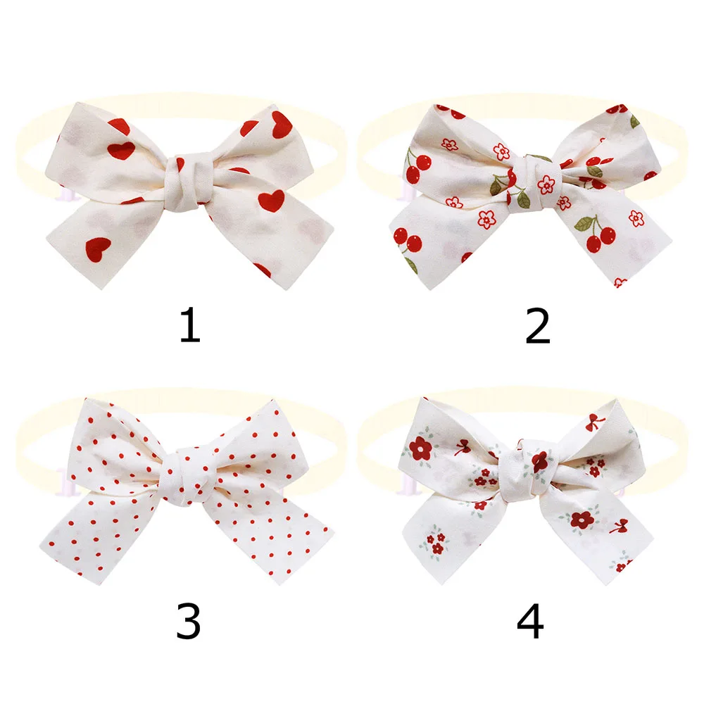Collares ajustables con lazo corazón rojo para perros y gatos - imagen 2