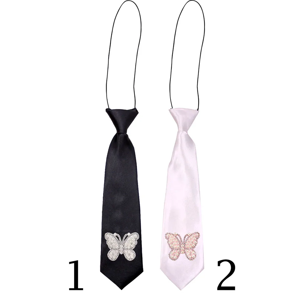 Corbatas decorativas para perros grandes – Estilo blanco y negro con diamantes - imagen 4