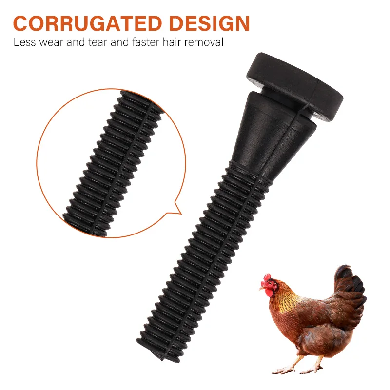 Una herramienta de depilación negra y naranja con un gallo en el fondo