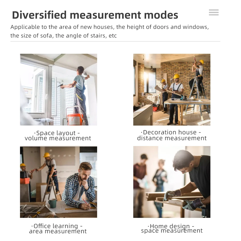 Medidor de distancia láser de 40M telémetro portátil carga USB herramientas de medida láser Trena telémetro Digital con medida de ángulo - imagen 5