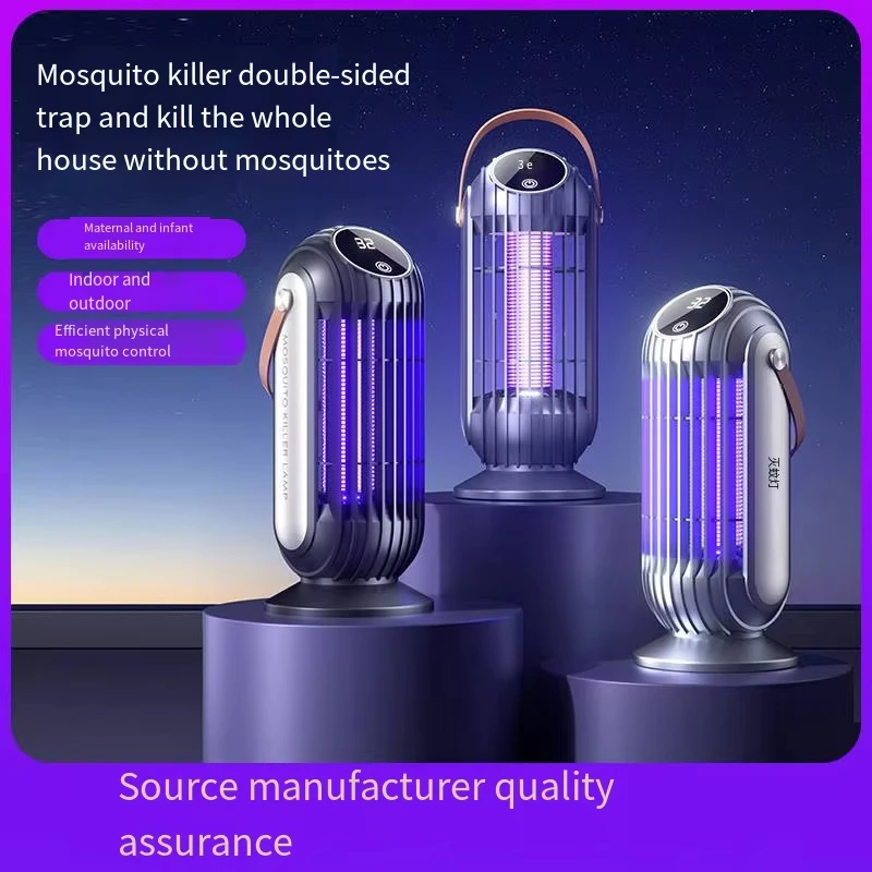 2025 nueva lámpara UV antimosquitos de 4000mAh, modelo recargable por USB, lámpara fotoeléctrica para Control de plagas, trampa para mosquitos para el hogar - imagen 4