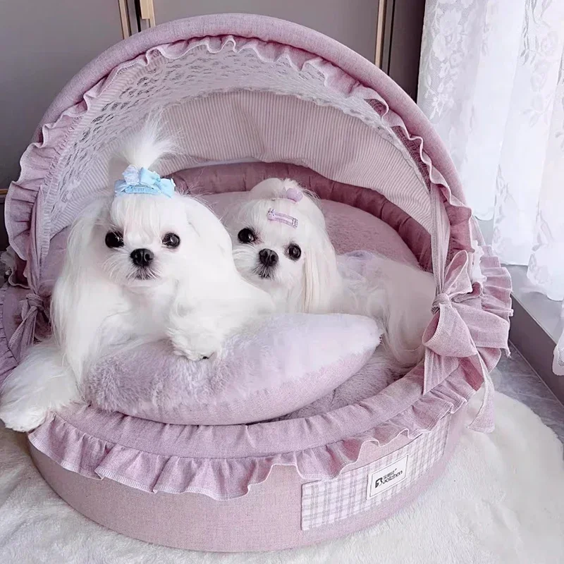 Perrera para perros de interior, parque infantil suave, cabina para perros, Villa de lujo, cuna para perros pequeños, camas para dormir, casa grande para perros, suministros para mascotas y gatos - imagen 3