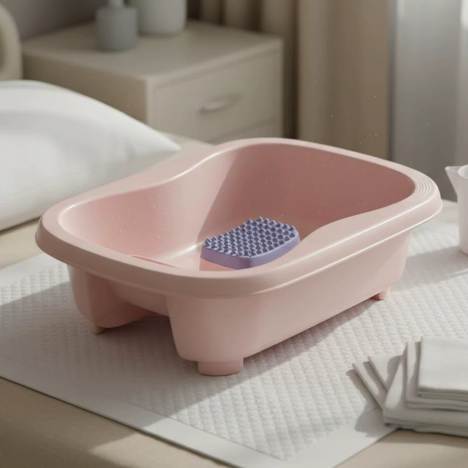 Bañera portátil para gatos y perros – Base antideslizante y reposacuellos - imagen 4