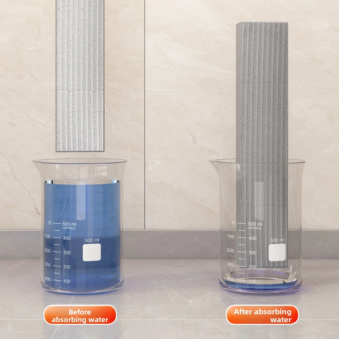 Mini fregona para limpiar la mesa, de mano, manos libres, absorbente de algodón, plegable, baño, cocina, tareas domésticas, dos absorbentes de algodón - imagen 5