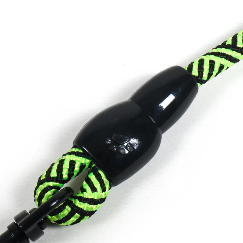 Correa de nailon tejida de tres cabezales para perros, cuerda redonda, cinturón de tracción para mascotas, cadena para perros, correa de plomo de seguridad fuerte, mango de espuma - imagen 5