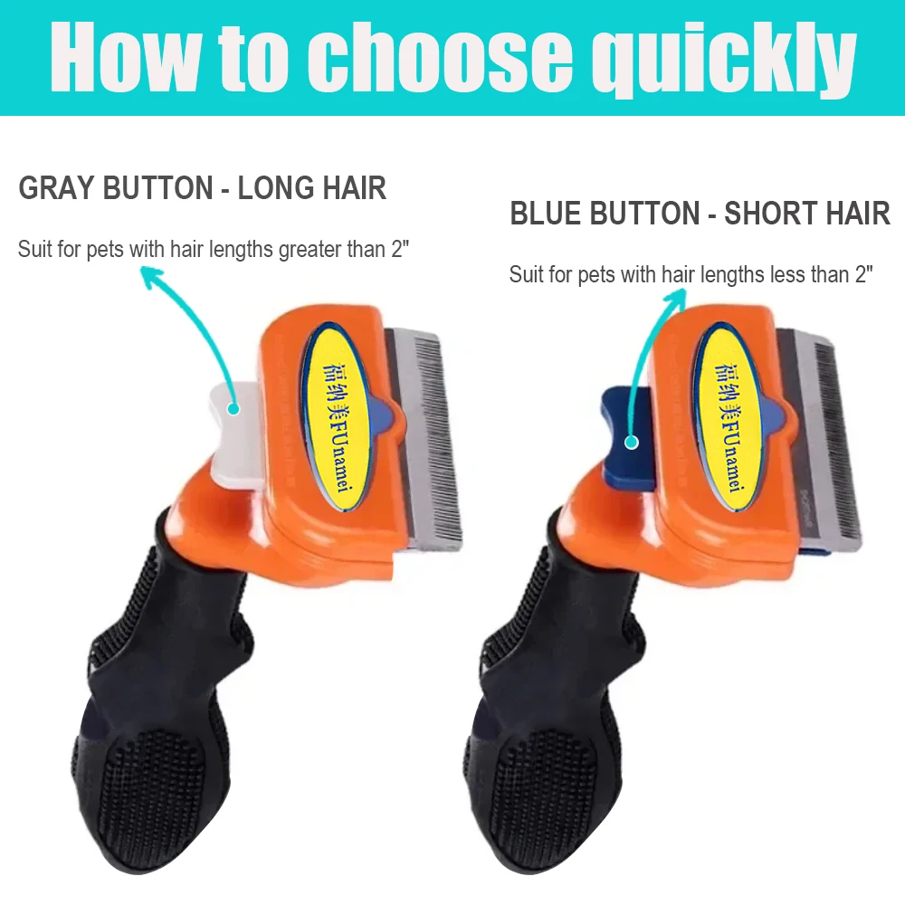 Cepillo de depilación para perros y gatos, peine de masaje para el cuidado de mascotas - imagen 3