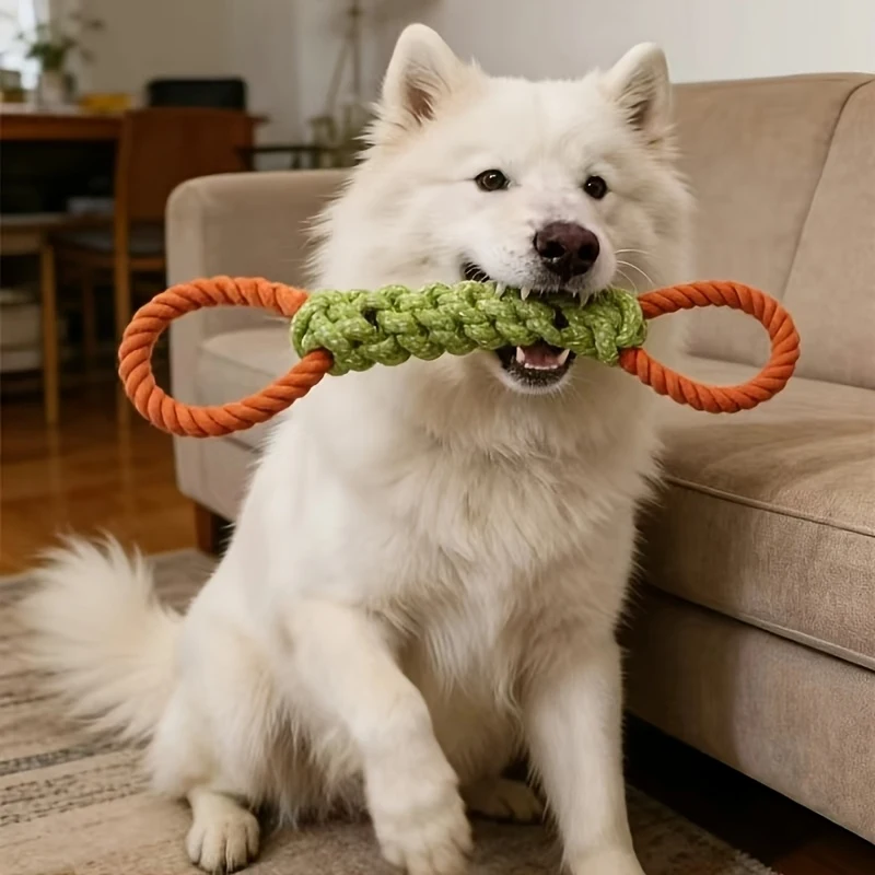 Juguete dental trenzado para perros – Cuerda natural para masticar