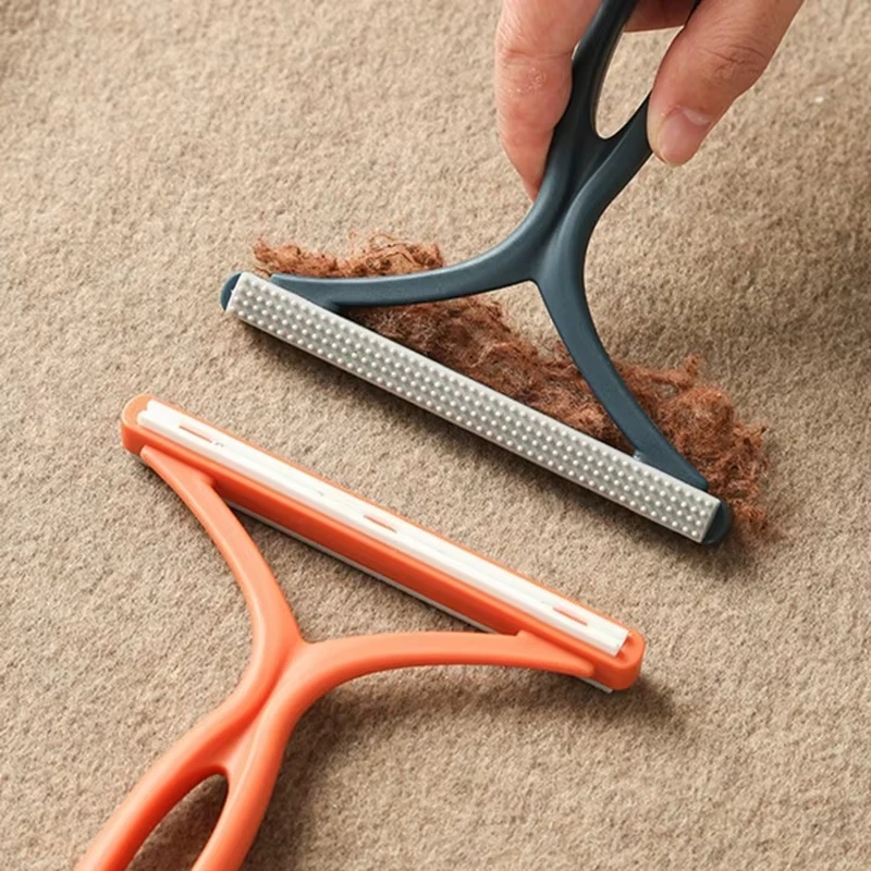 Removedor de pelusas de doble cara 2 en 1 para mascotas, herramienta de limpieza, afeitadora, limpiador de suéter, raspador de tela para ropa y alfombra, 1 ud. - imagen 4