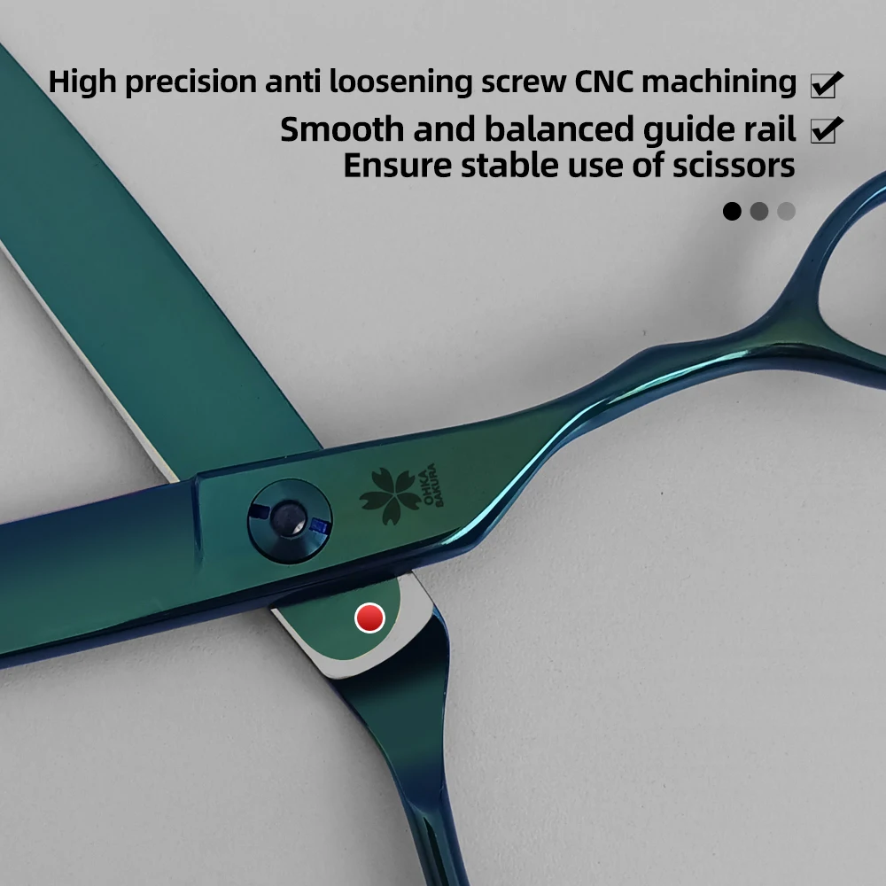 Tijeras de corte grandes para mascotas, corte de pelo grueso, aseo para mascotas, acero japonés VG10, 7,5 pulgadas, Teddy, esteticista profesional para mascotas - imagen 5