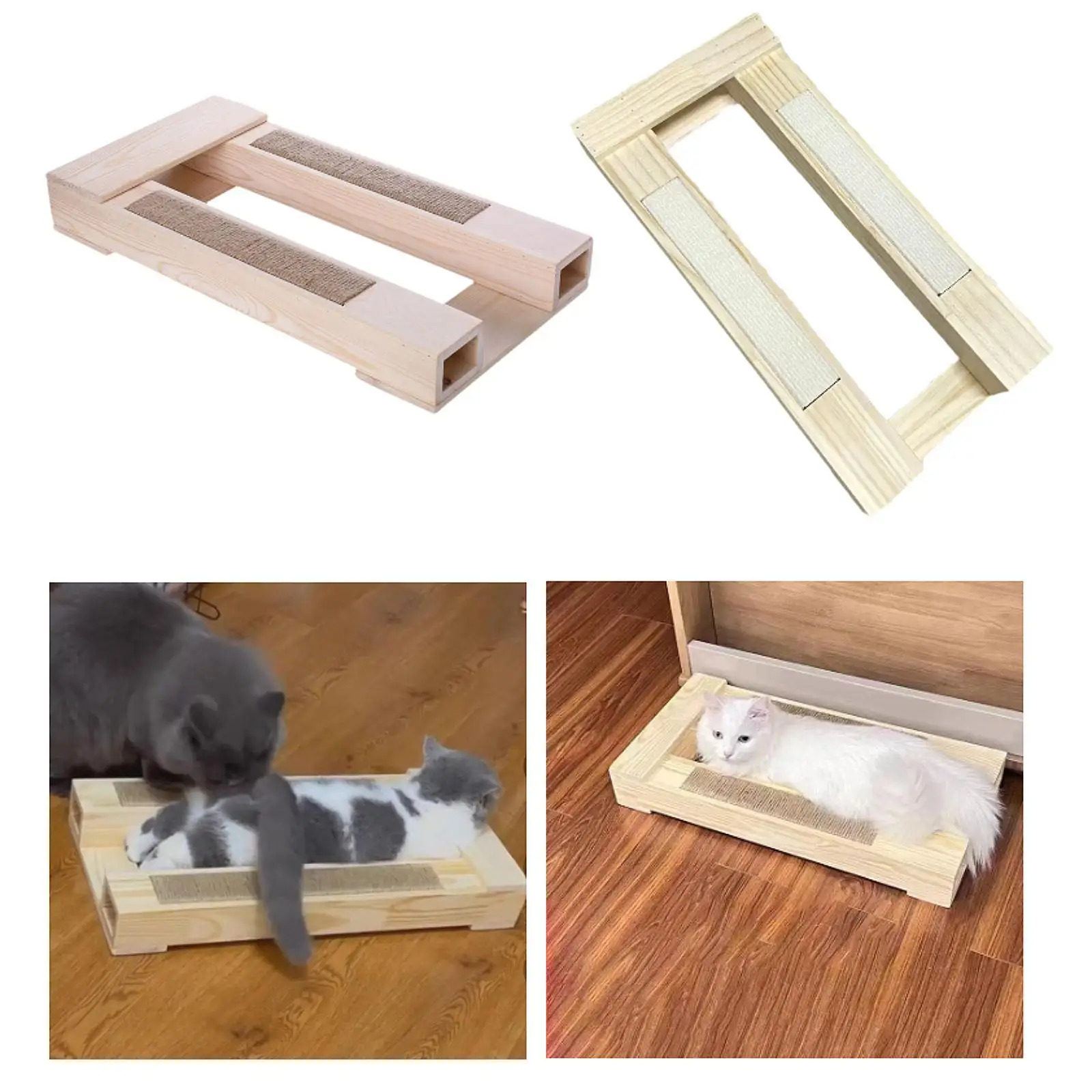 Cat Breeding Supplies Wooden Elevated Scratching Resistant Scratching Board