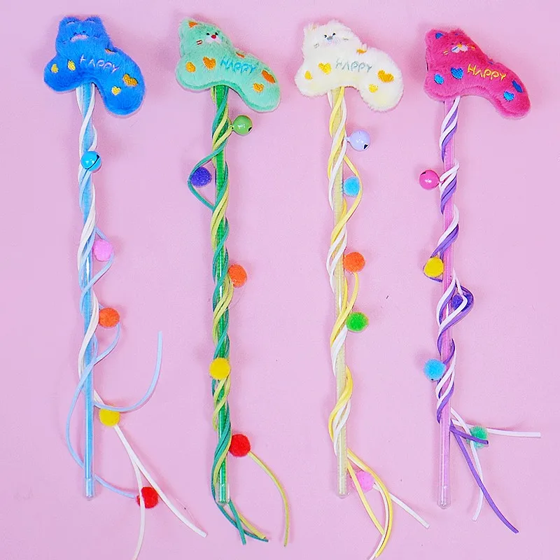 Varita de plumas con campana para gatos – Juguete interactivo - imagen 4