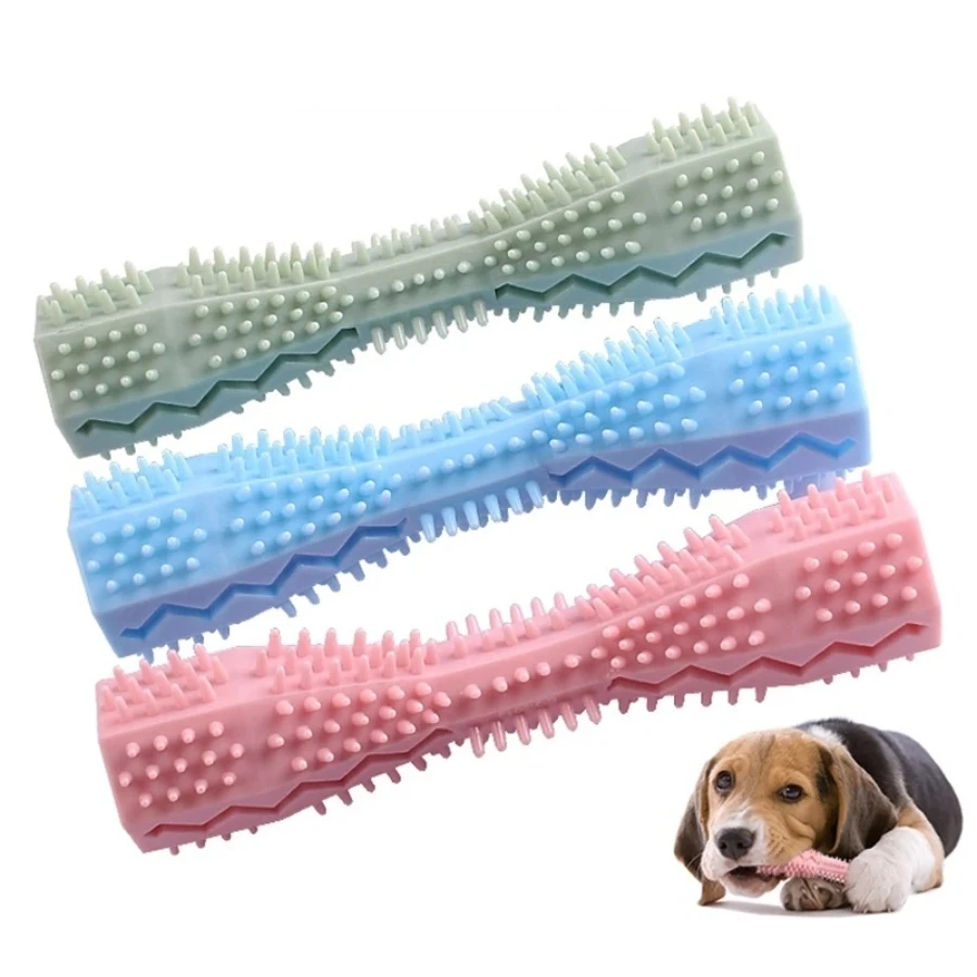 Juguete para la dentición de mascotas, palo para masticar para perros, resistente a mordeduras, divertido juguete para comida con fugas, palo limpiador para la dentición - imagen 2