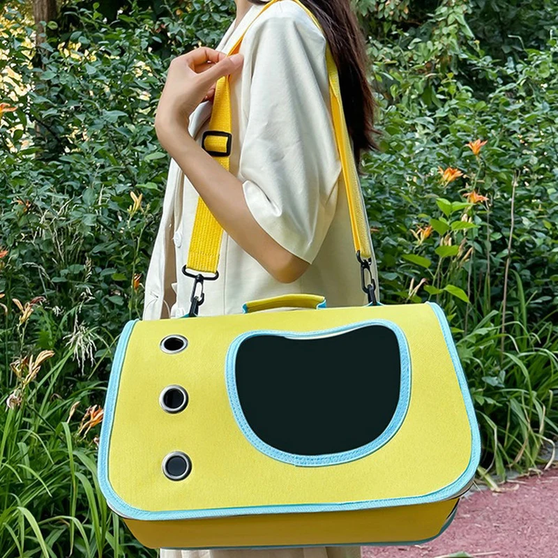 Mochila portátil para transportar gatos para mascotas pequeñas, bolsa de viaje plegable y transpirable para mascotas (perros y gatos), correa ligera y ajustable - imagen 3