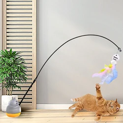 Palo de juguete para gato con pluma – Diversión y ejercicio
