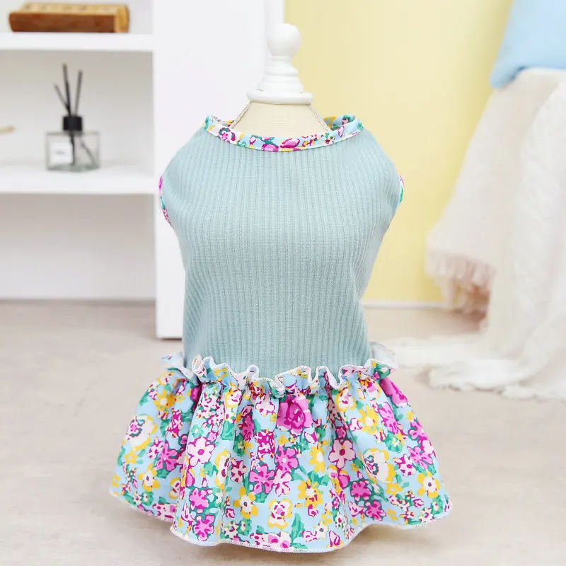 Vestido Floral para perros pequeños, falda de diseño para Yorkshire, ropa de moda para perros, moda de Corea del Sur, primavera 2023 - imagen 5