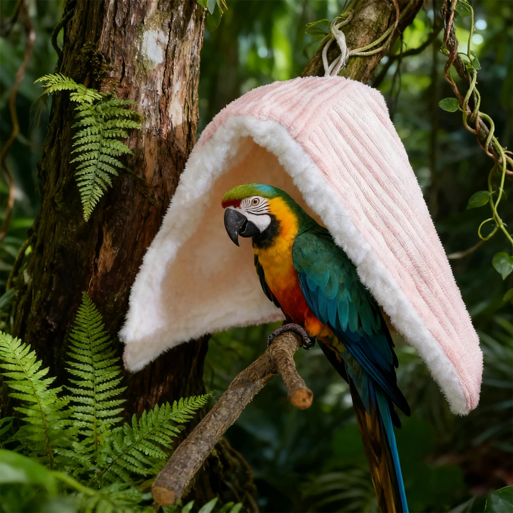 Manta calida de invierno para loros y aves pequenas - acolchado - imagen 3