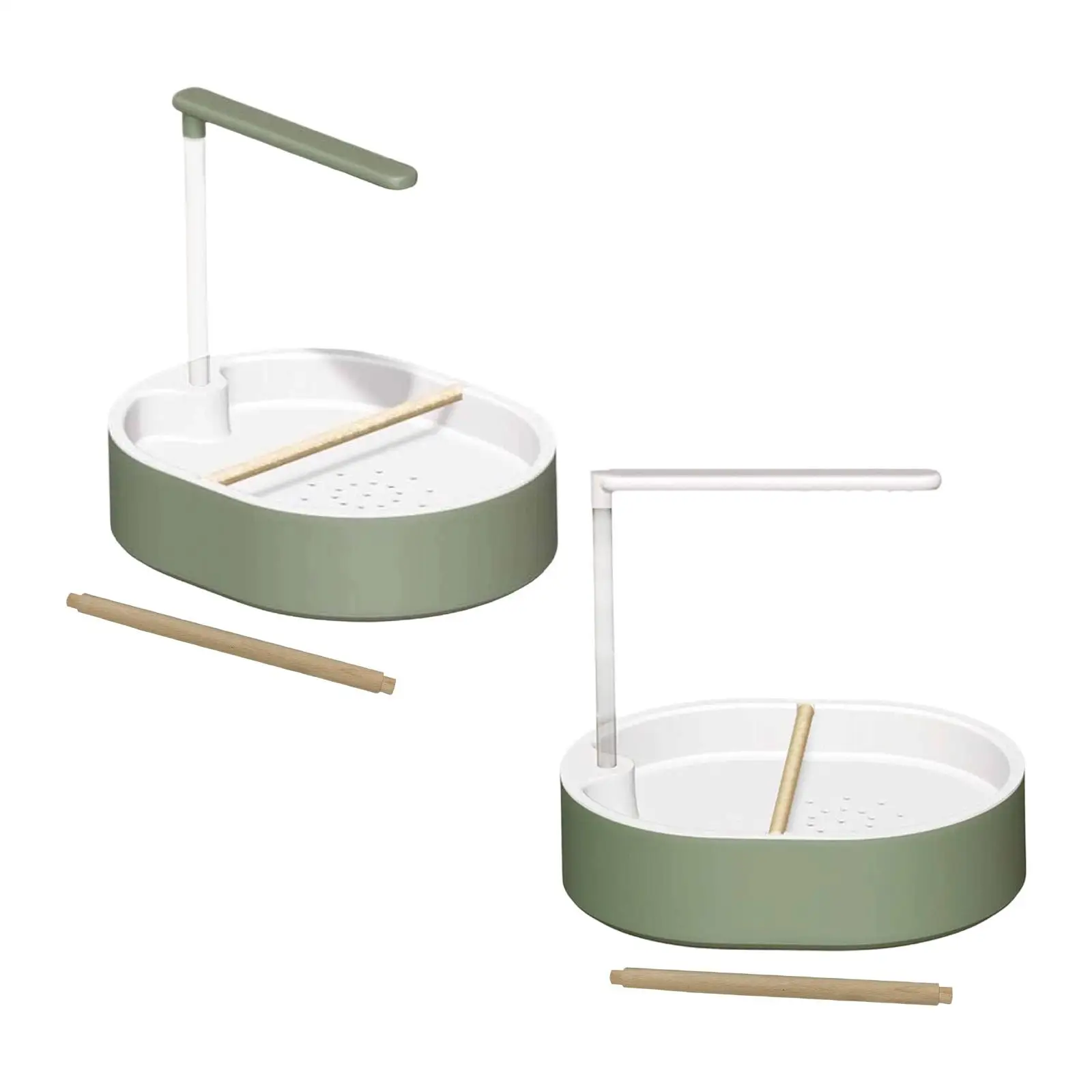 Bañera para loros con bomba, jaula de regalo de fácil instalación, accesorio de juguete con perchas de madera para cacatúa, periquito gris africano de interior - imagen 3