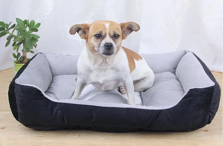 Estera de cama cálida de felpa para perros, perrera de lana suave, suministros para cachorros y mascotas, nido para perros pequeños y medianos, tela impermeable, invierno 2023 - imagen 2