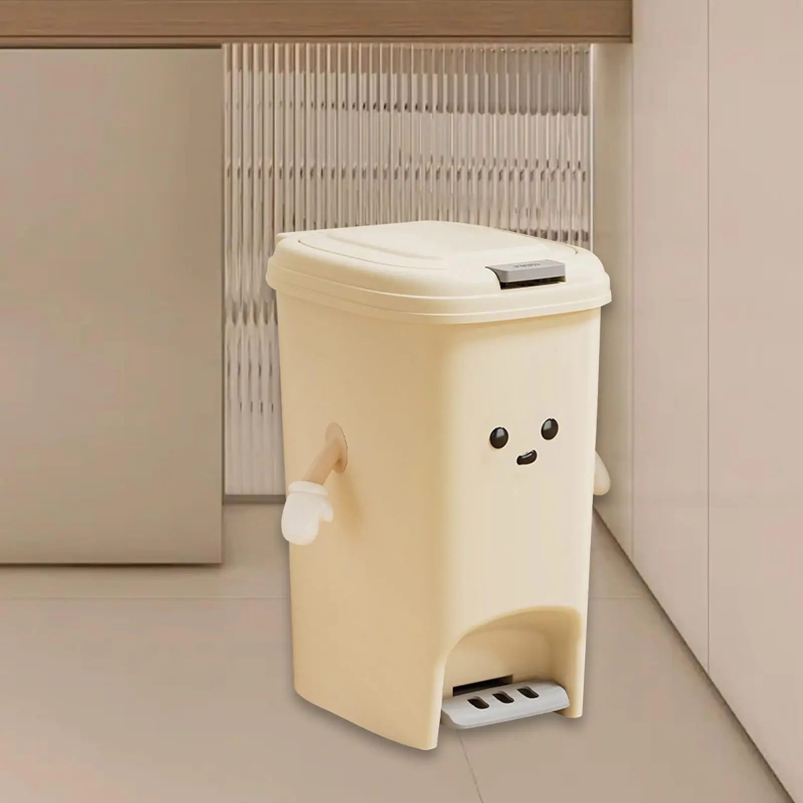 Step on Trash Can with Press Type Lids Modern Garbage Container Bin Wastebasket for Toilet Garage Entryway Living Room Office Step on Trash Can with Press Type Lids Modern Garbage Container Bin Wastebasket for Toilet Garage Entryway Living Room Office