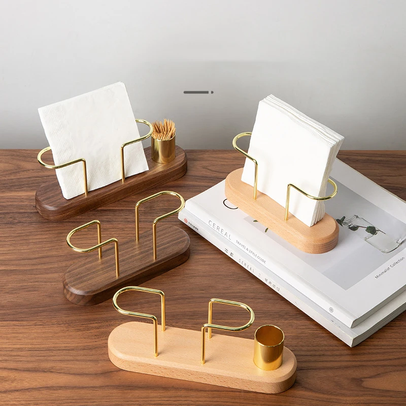 Organizador de escritorio • Suministros de vajilla Soporte de papel tisú • Servilletero Caja de pañuelos Almacenamiento de palillos de dientes - imagen 2